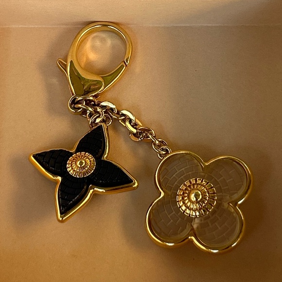 Flower Mosaic Blue Key Ring/Bag Charm - Picture 7 of 16